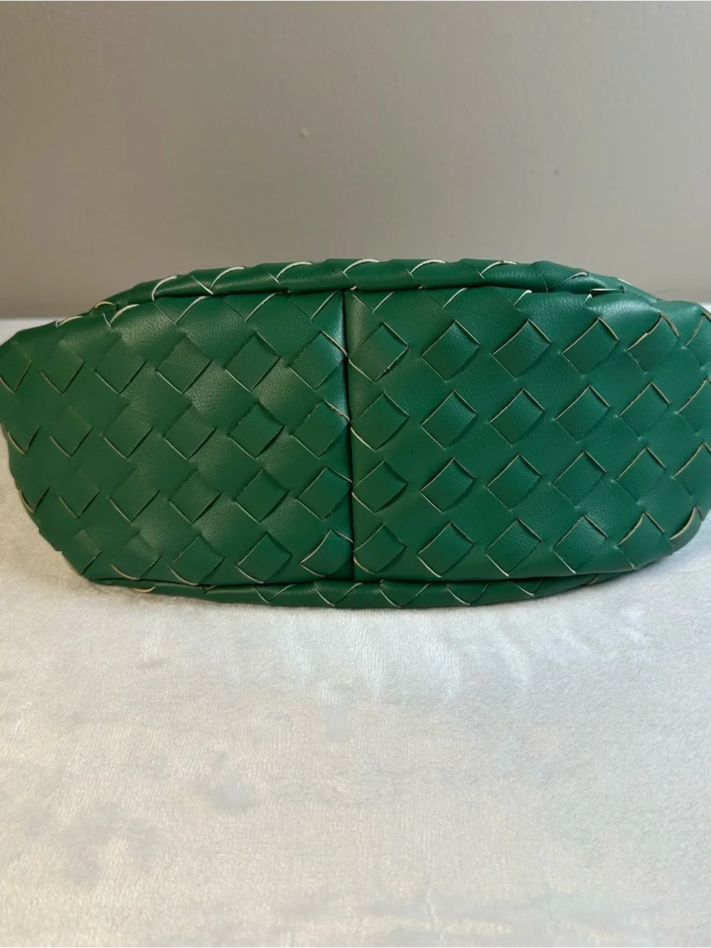 Green Woven Hobo Shoulder Bag
